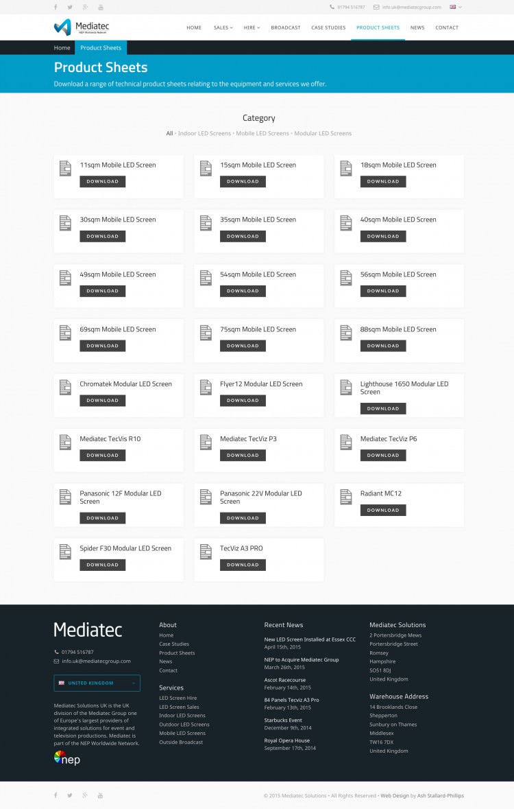 Mediatec Product Sheets